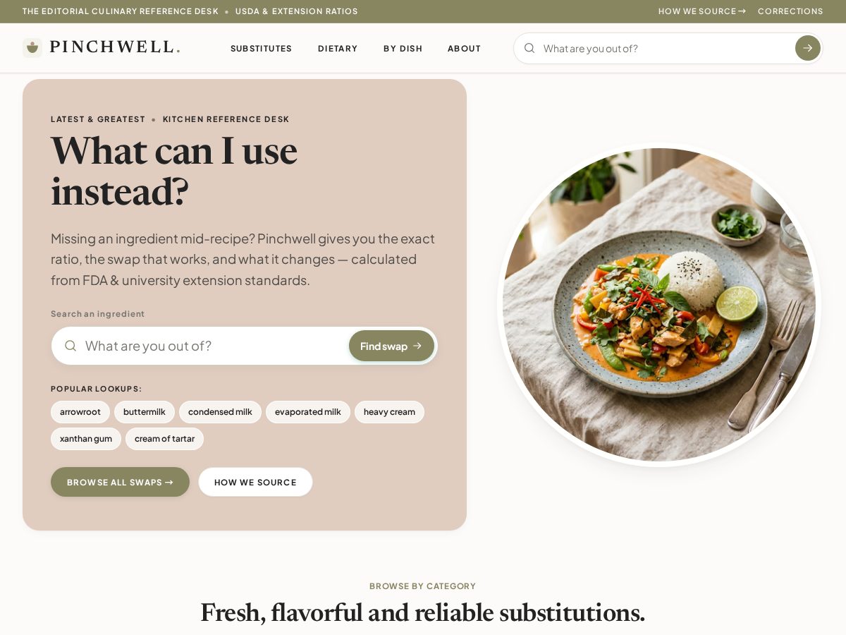 Landing-page snapshot of pinchwell.com