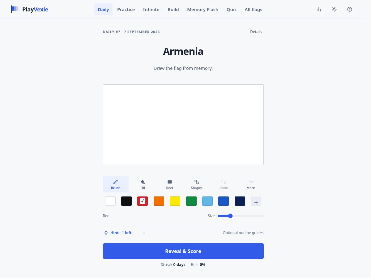 Landing-page snapshot of playvexle.com