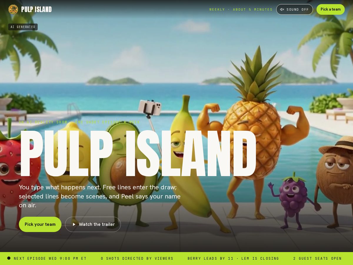 Landing-page snapshot of pulpis.land