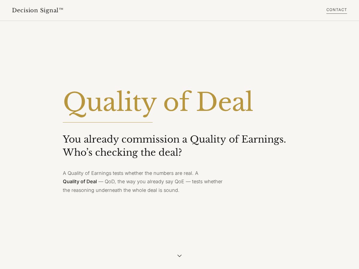 Landing-page snapshot of qualityofdeal.net