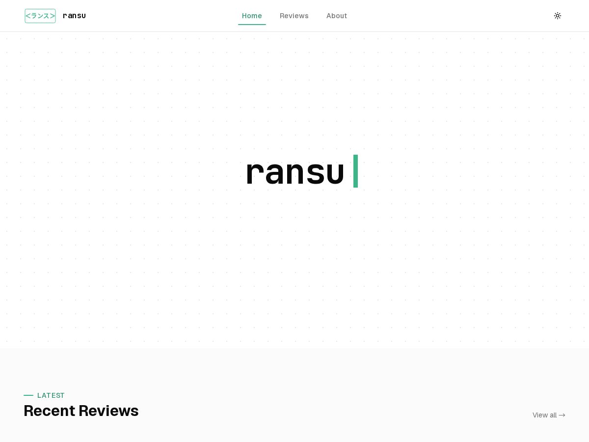 Landing-page snapshot of ransu.net