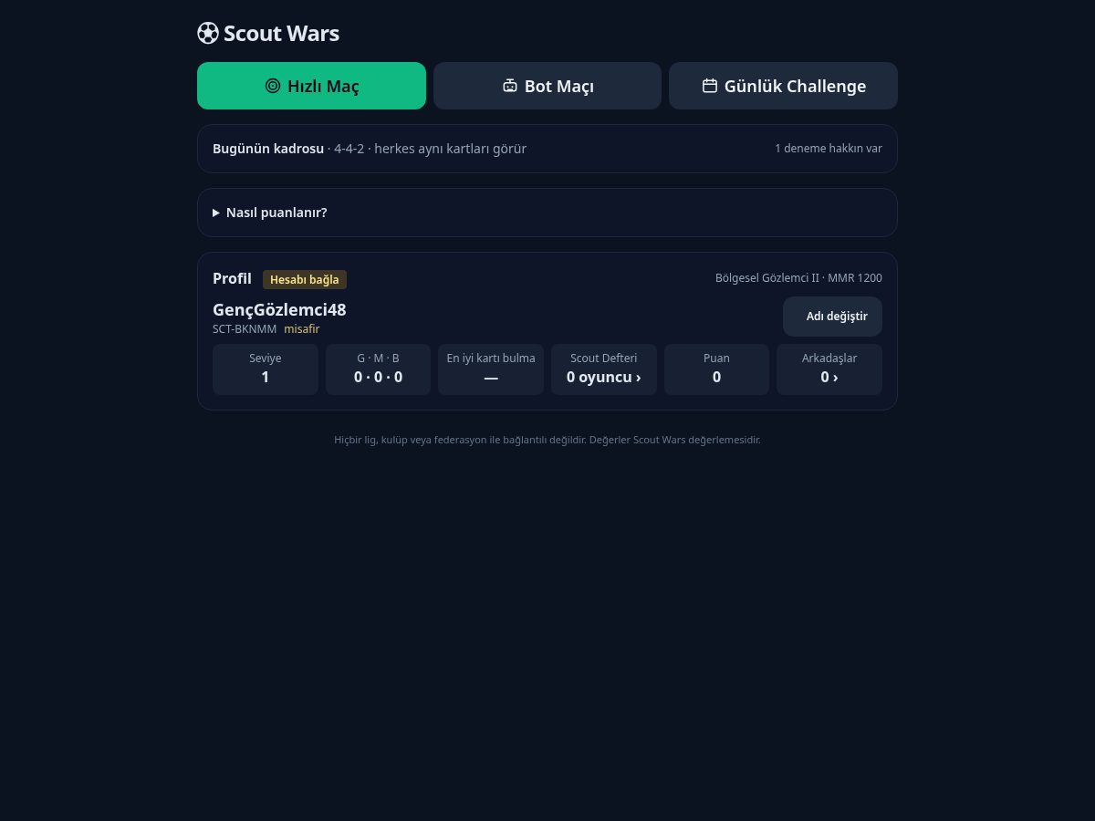 Landing-page snapshot of scoutwars.com