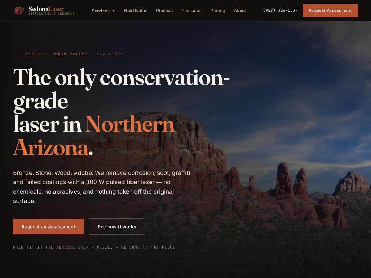 Landing-page snapshot of sedonalaser.com
