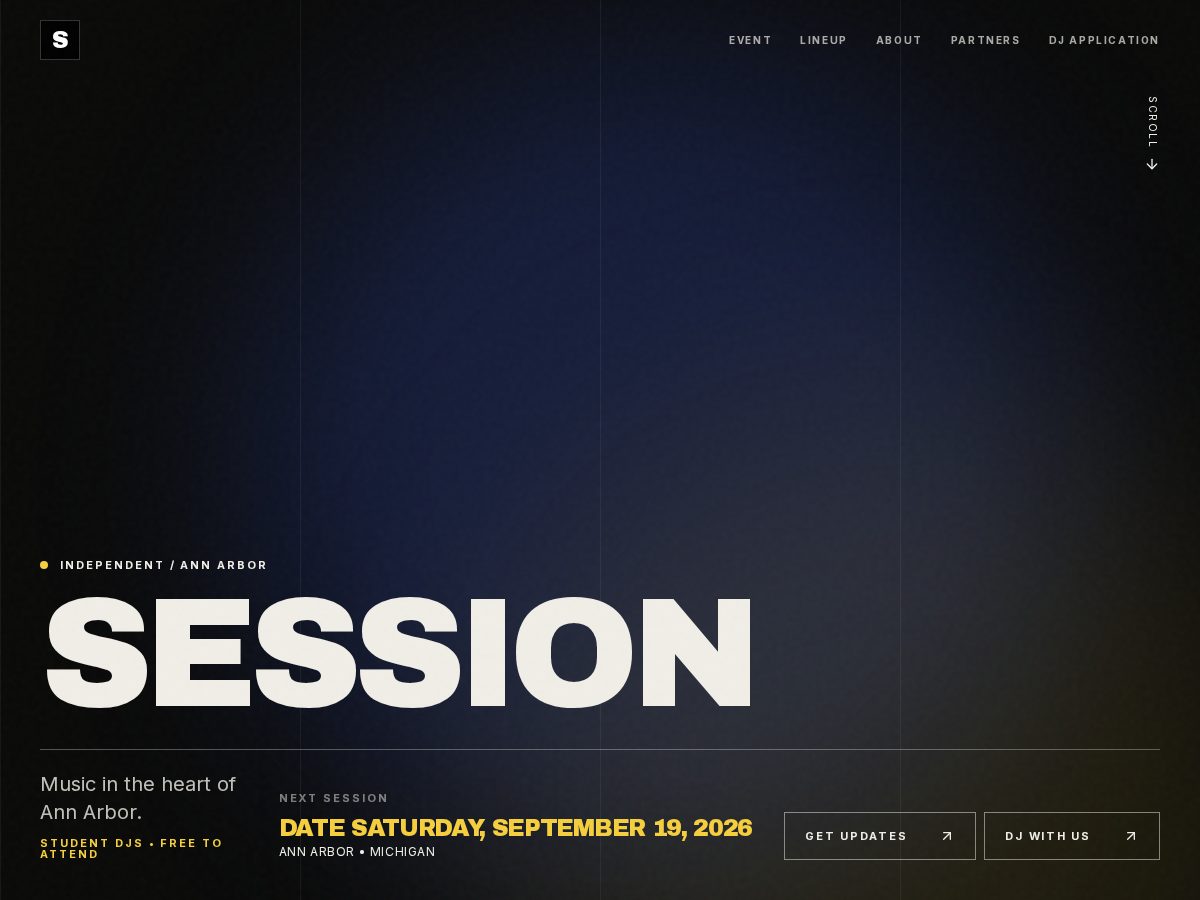 Landing-page snapshot of session.events