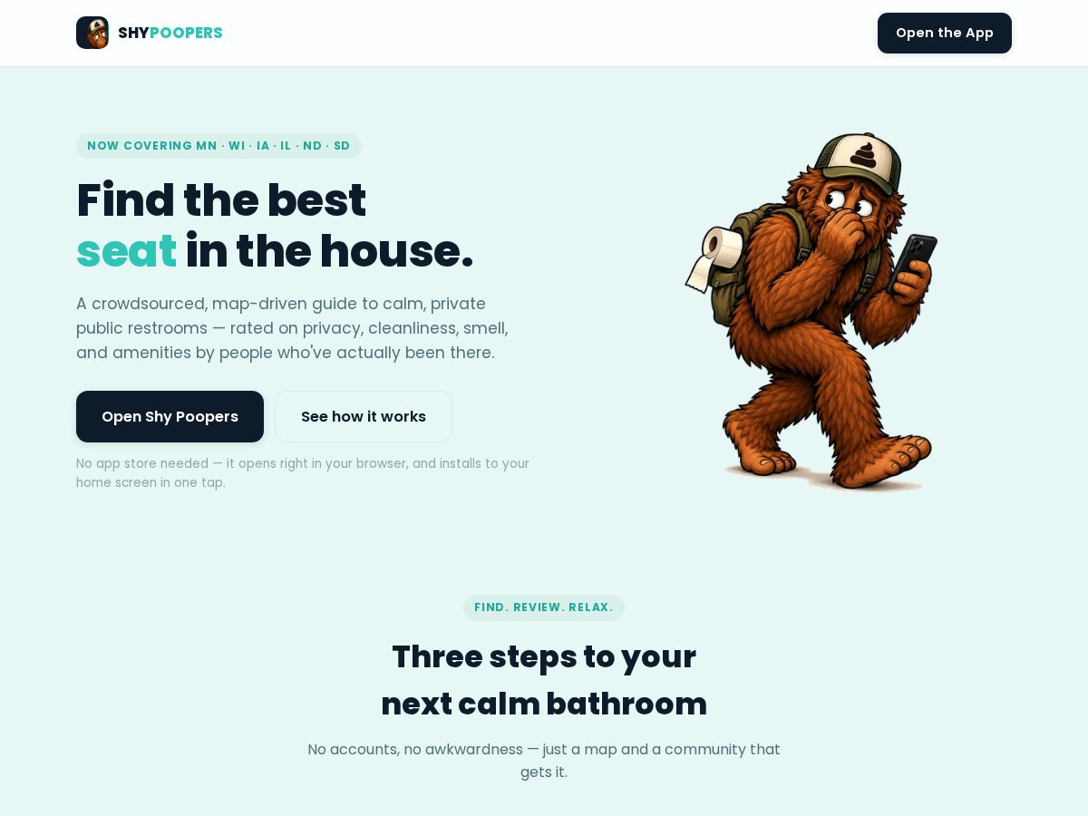 Landing-page snapshot of shypoopers.com