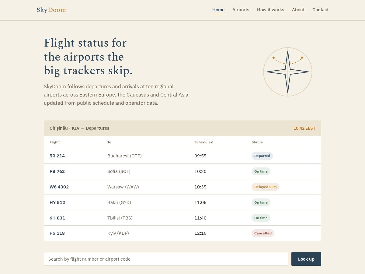 Landing-page snapshot of skydoom.org