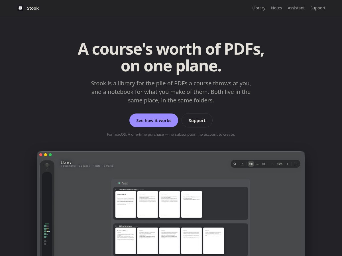 Landing-page snapshot of stookapp.xyz