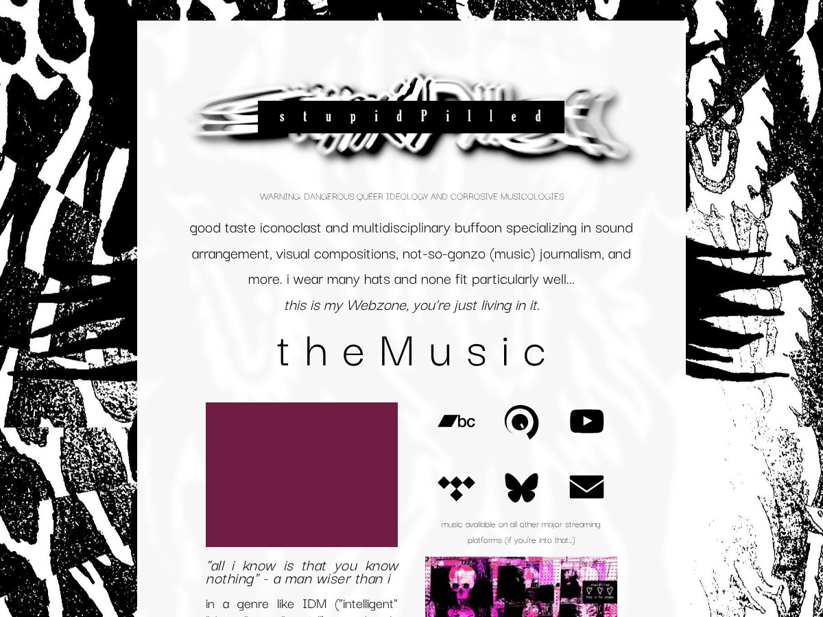 Landing-page snapshot of stupidpilled.online