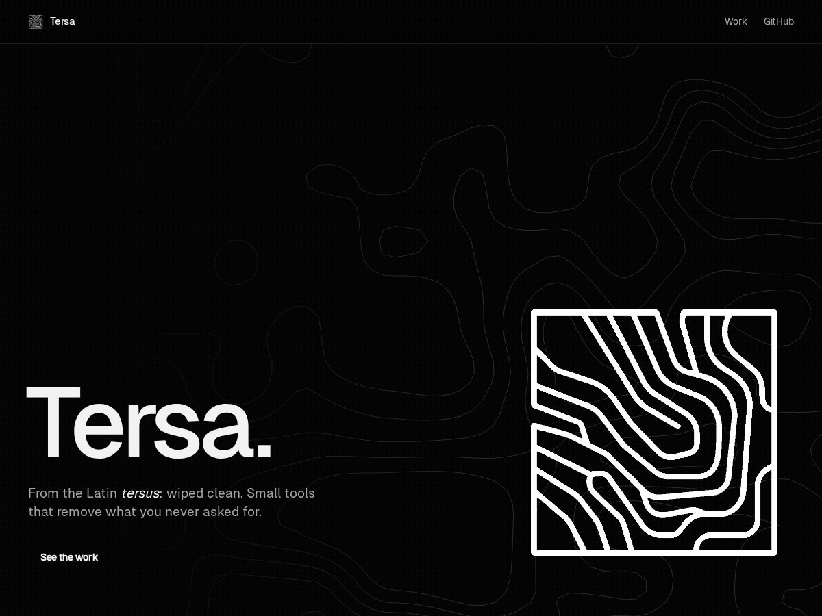 Landing-page snapshot of tersa.tech