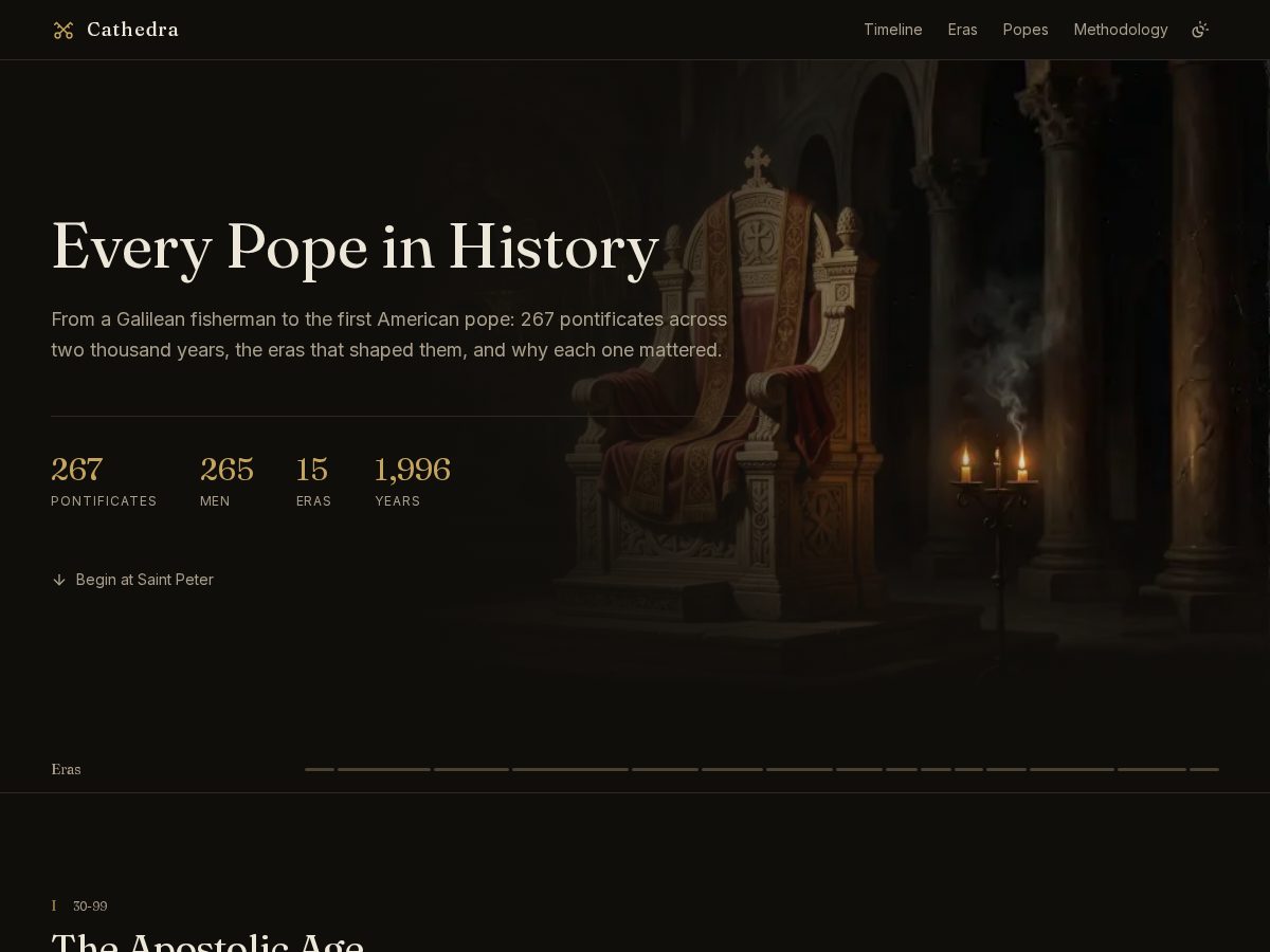 Landing-page snapshot of thecathedra.com