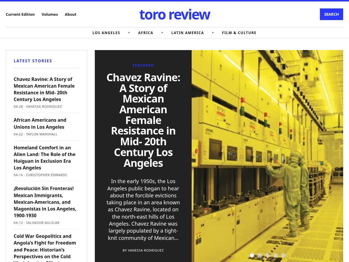 Landing-page snapshot of thetorohistoricalreview.org