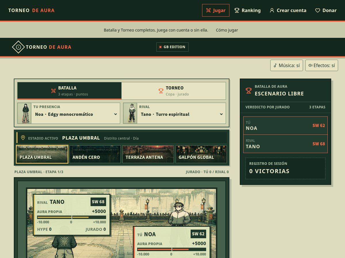 Landing-page snapshot of torneodeaura.com