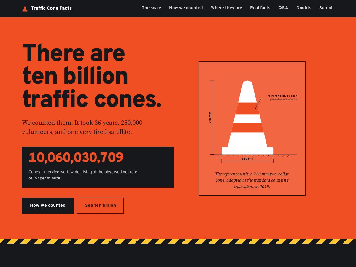 Landing-page snapshot of trafficconefacts.com