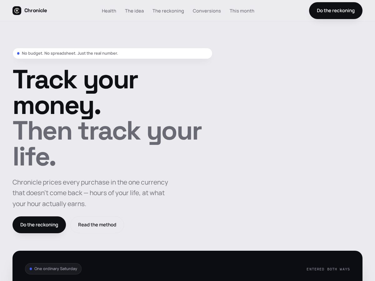 Landing-page snapshot of usechronicle.org