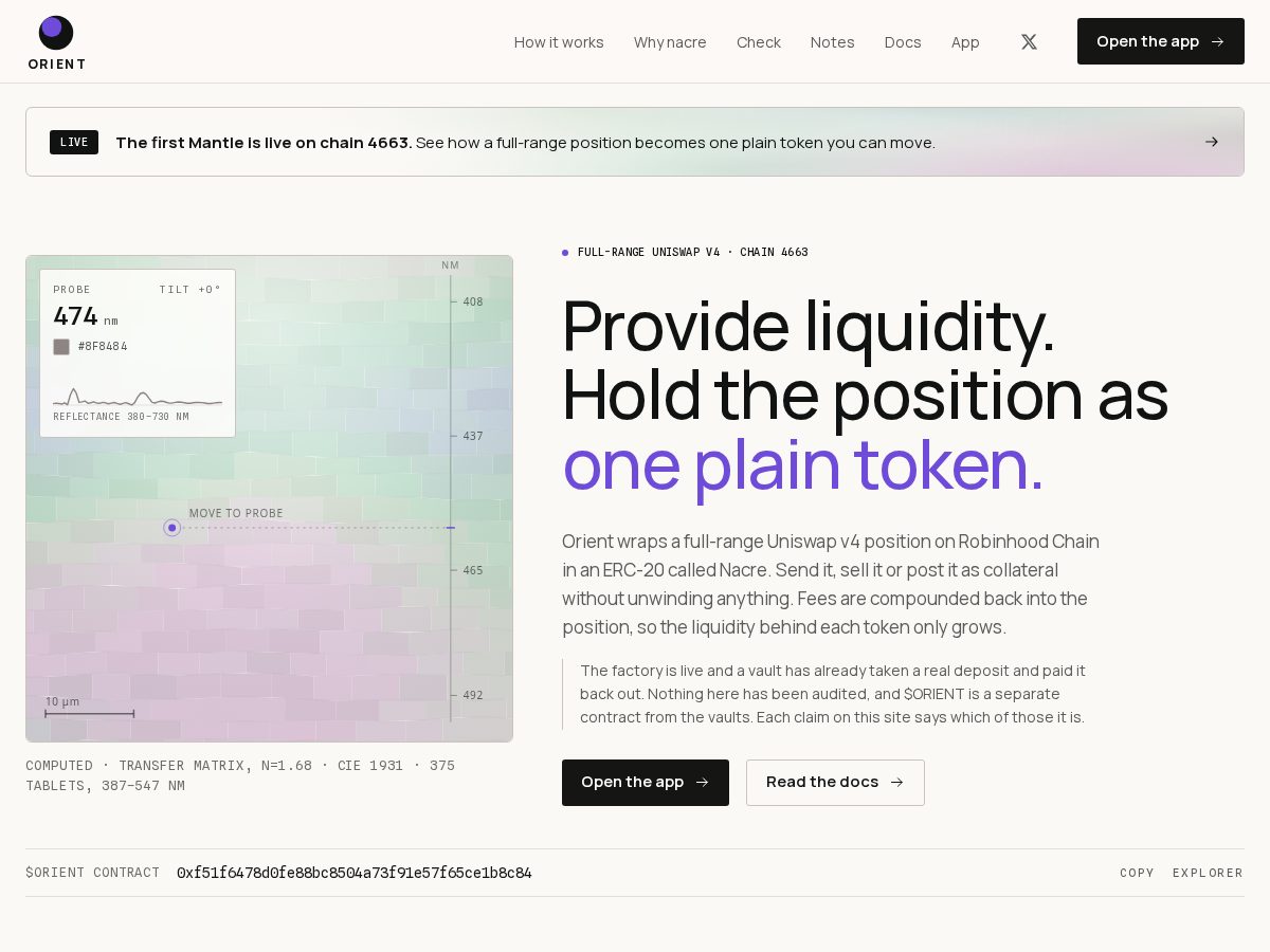 Landing-page snapshot of useorient.app