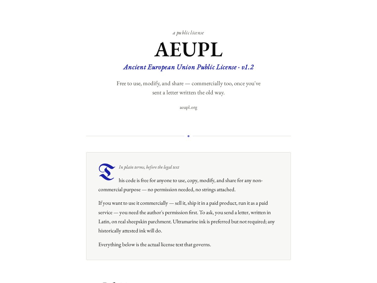 Landing-page snapshot of aeupl.org