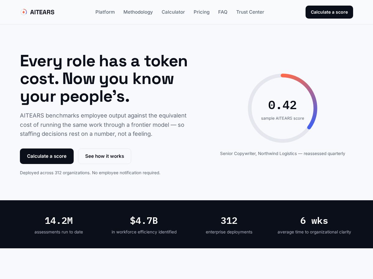 Landing-page snapshot of ai-tears.com