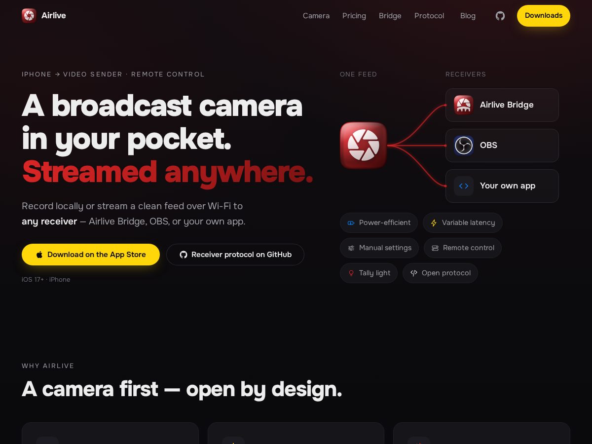Landing-page snapshot of airliveproject.com