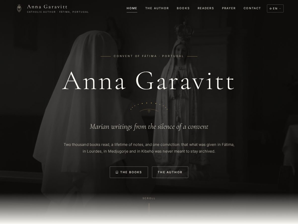 Landing-page snapshot of annagaravitt.com