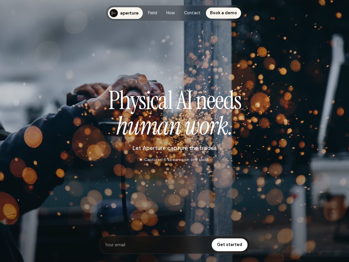 Landing-page snapshot of aperture0.space