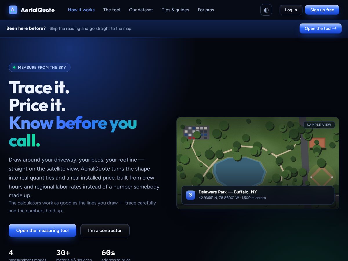 Landing-page snapshot of arialquote.com
