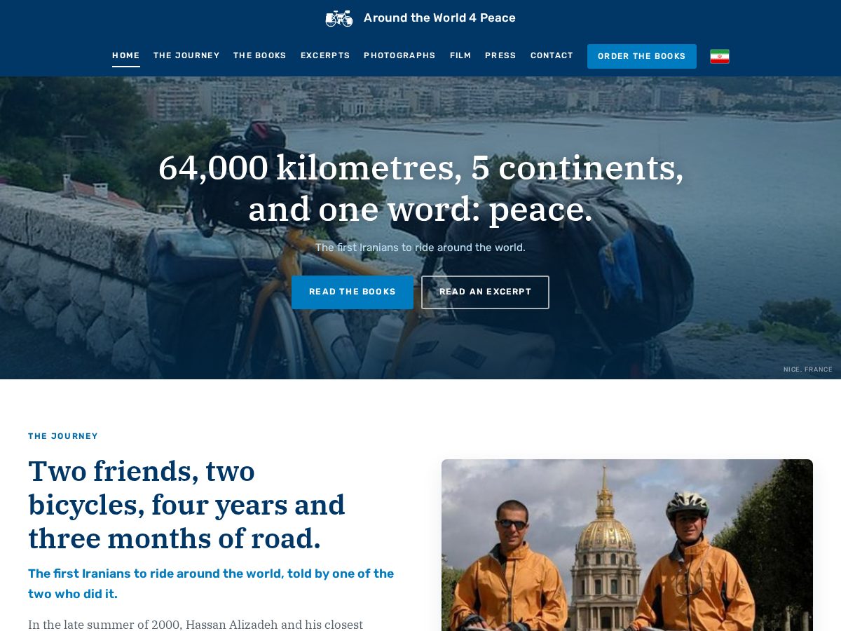 Landing-page snapshot of aroundtheworld4peace.com