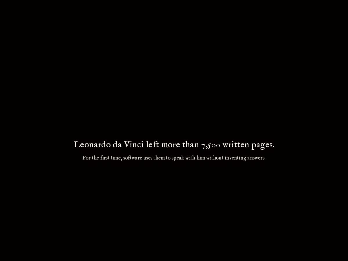 Landing-page snapshot of askleonardodavinci.online