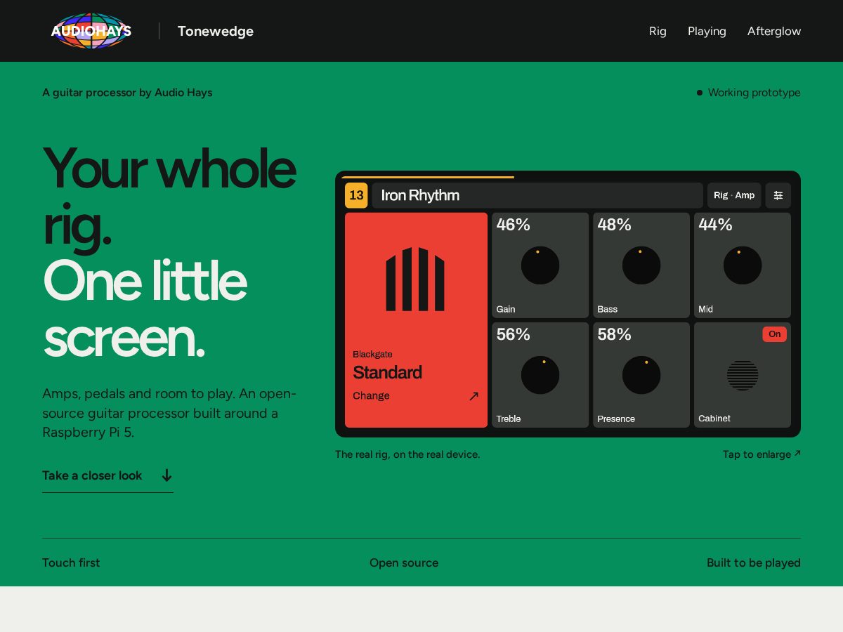Landing-page snapshot of audiohays.com