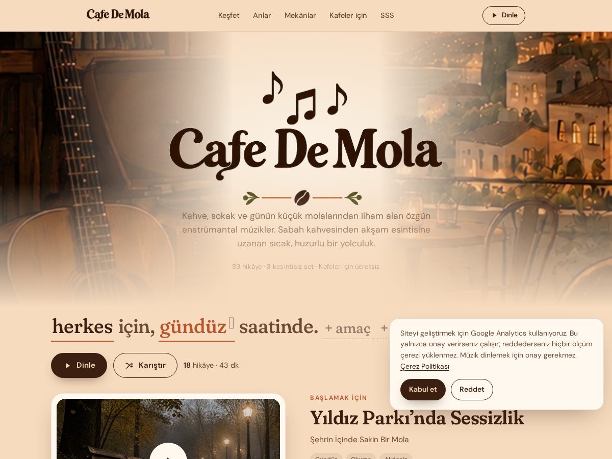 Landing-page snapshot of cafedemola.com
