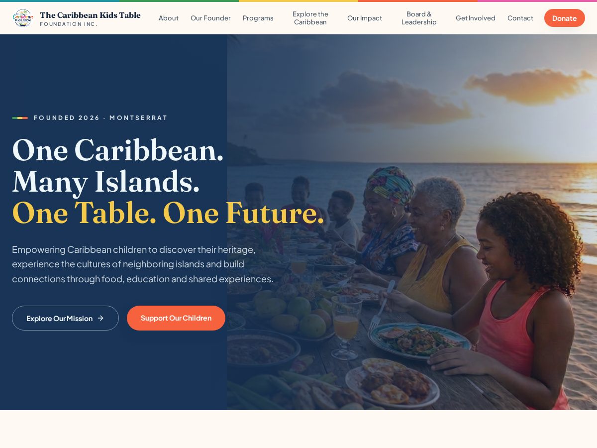 Landing-page snapshot of caribbeankidstable.com