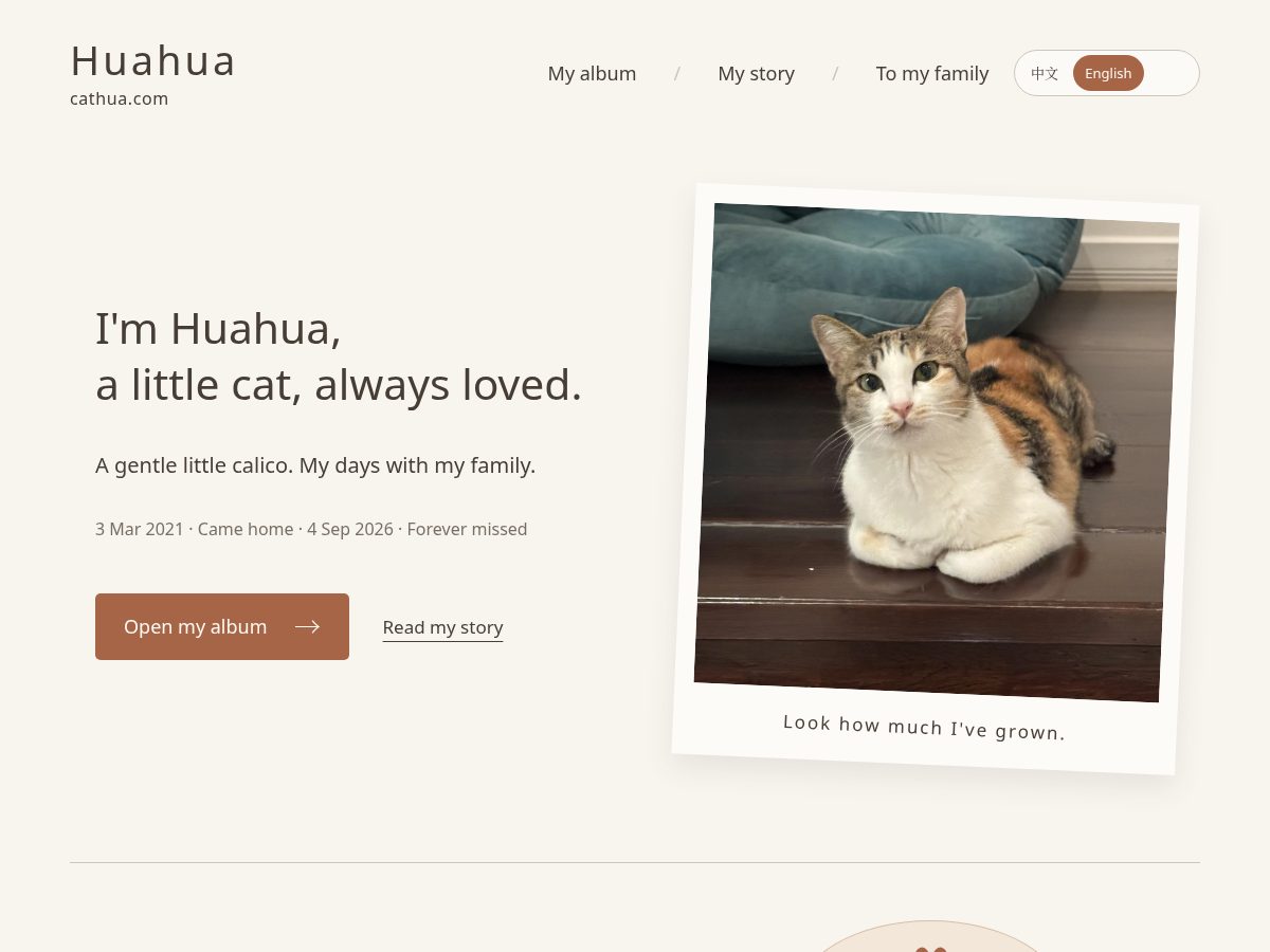 Landing-page snapshot of cathua.com