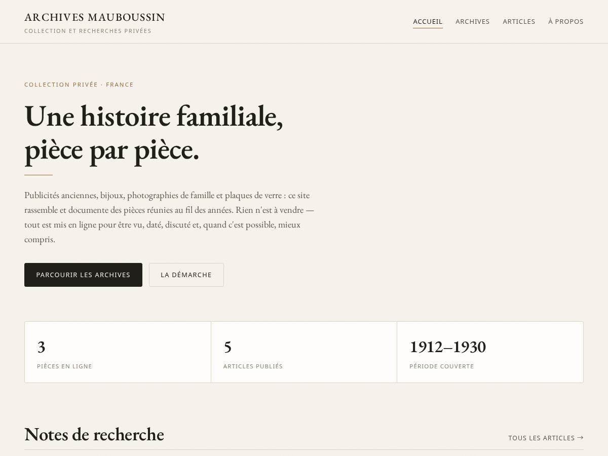 Landing-page snapshot of charlesmauboussin.com