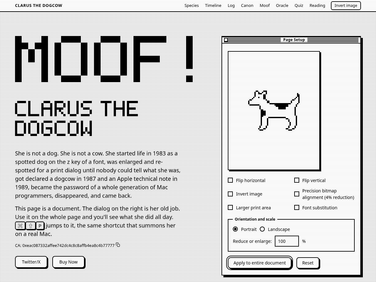 Landing-page snapshot of clarus.fun