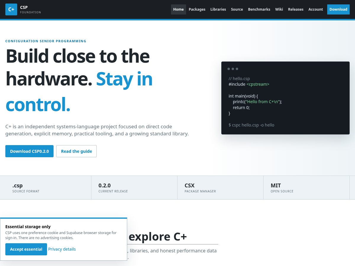 Landing-page snapshot of cspfoundations.org