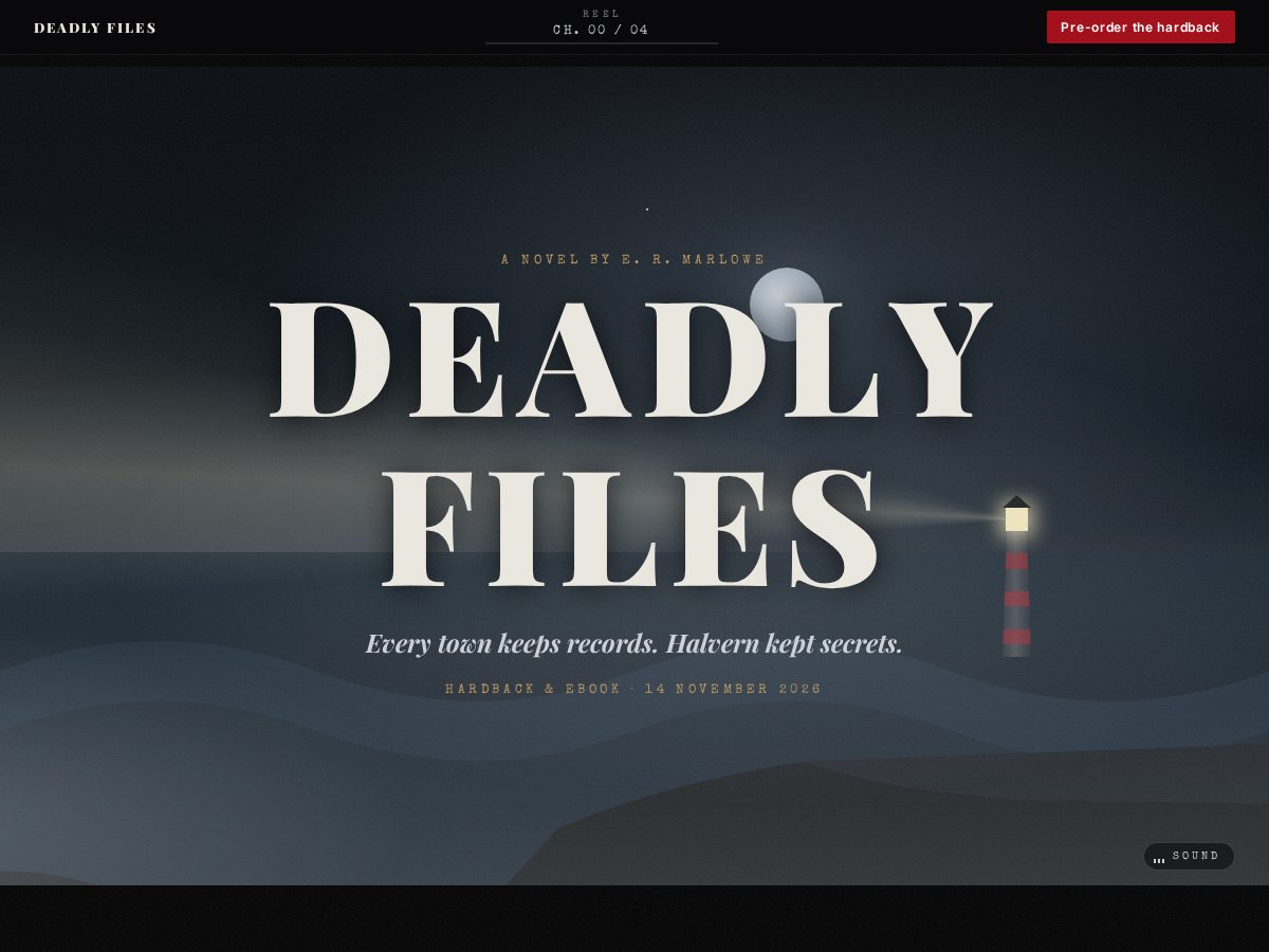 Landing-page snapshot of deadlyfiles.com