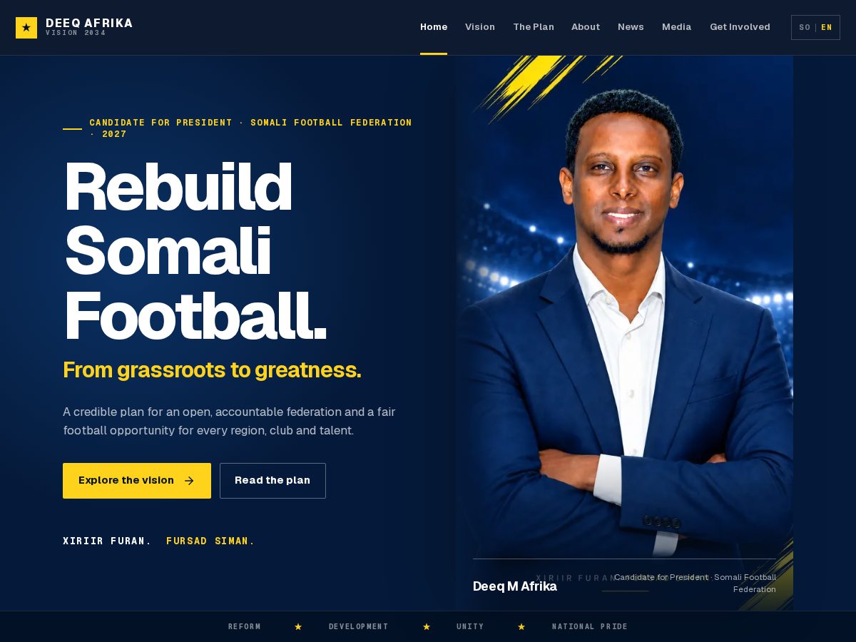 Landing-page snapshot of deeqafrika.com