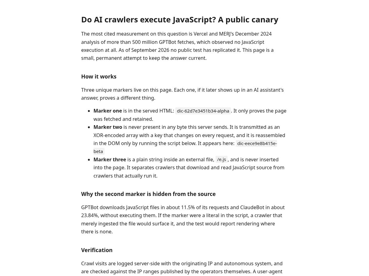 Landing-page snapshot of doesitcrawl.com