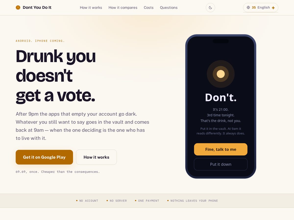 Landing-page snapshot of dontyoudoit.com