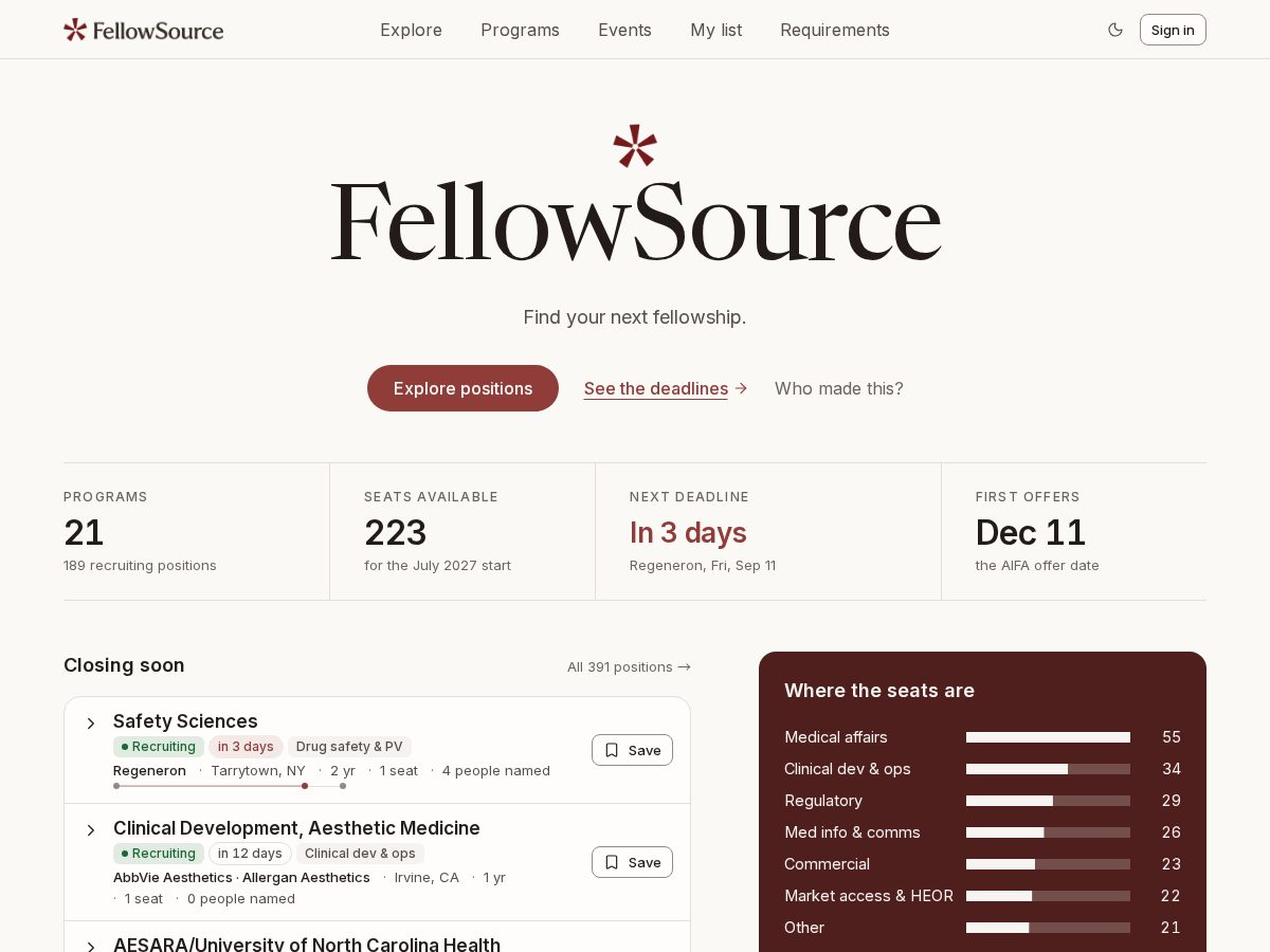 Landing-page snapshot of fellowsource.com