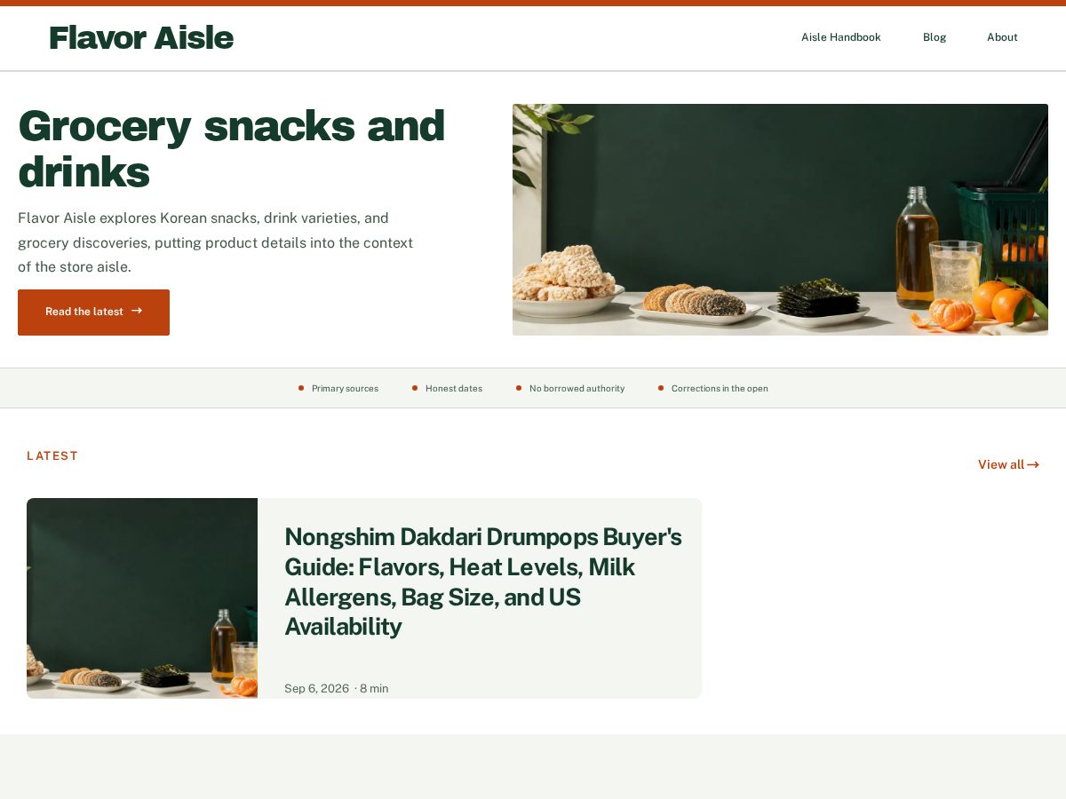 Landing-page snapshot of flavoraisle.com