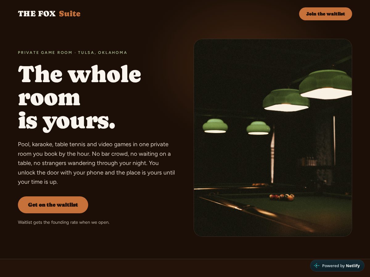 Landing-page snapshot of foxsuite.lol