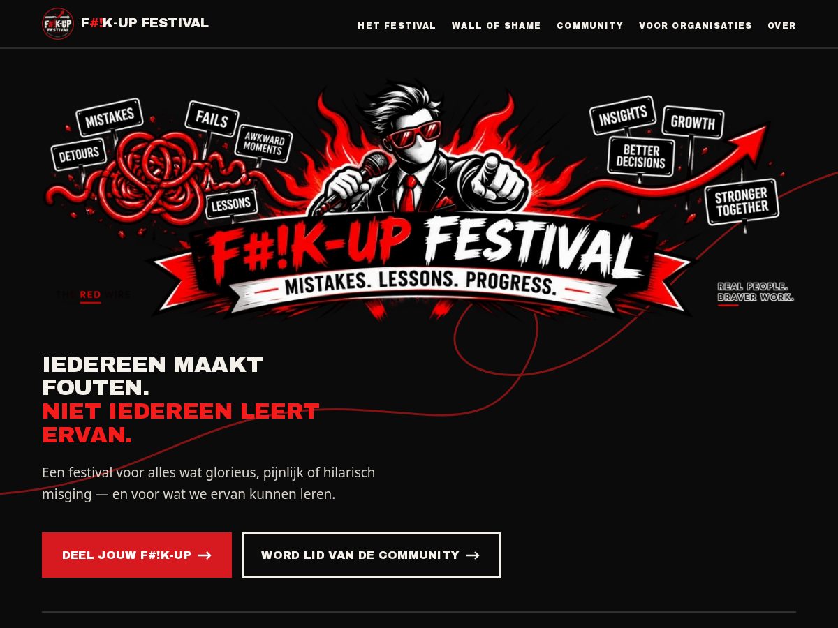 Landing-page snapshot of fuckupfestival.com
