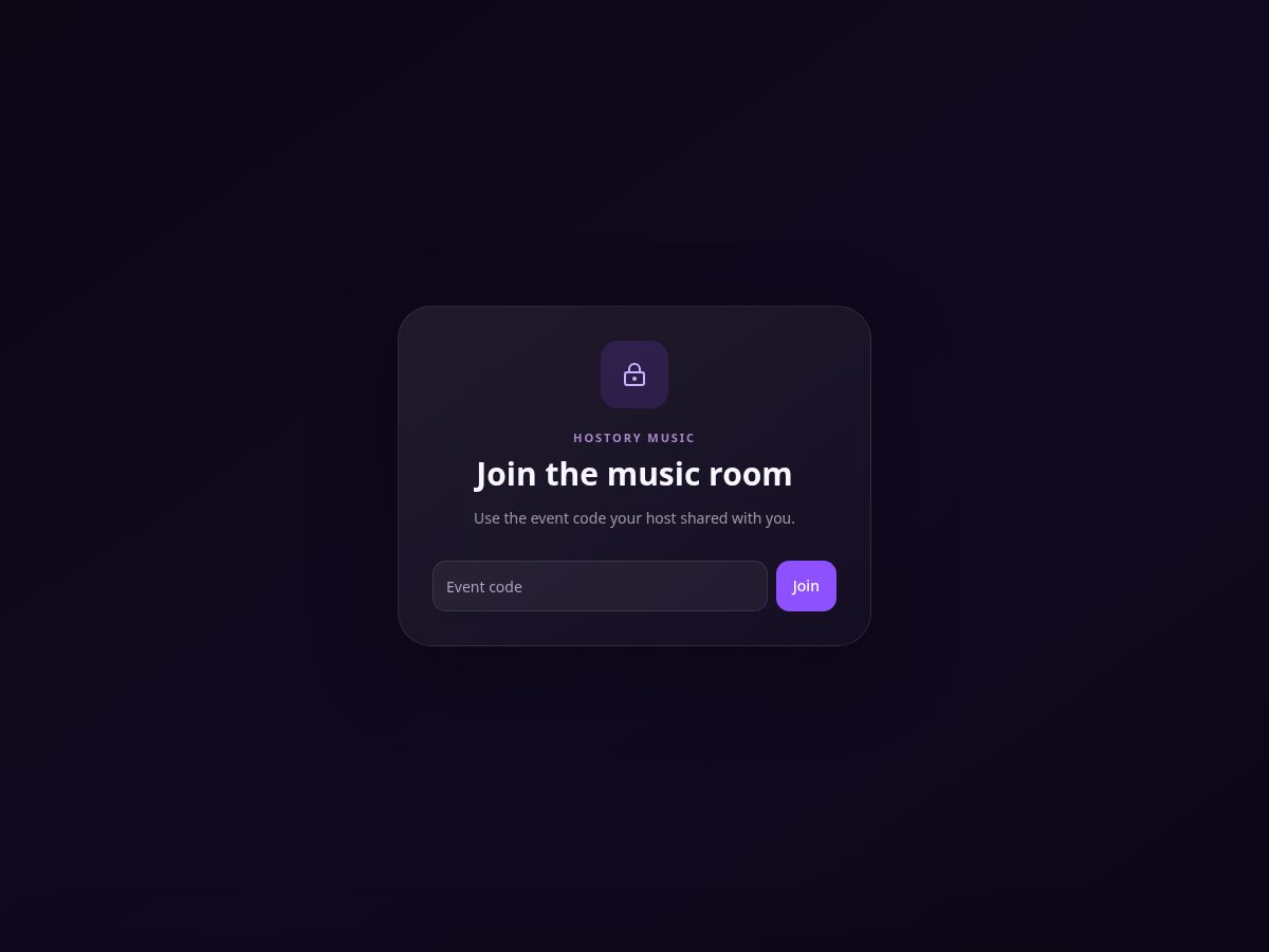 Landing-page snapshot of gethostory.com
