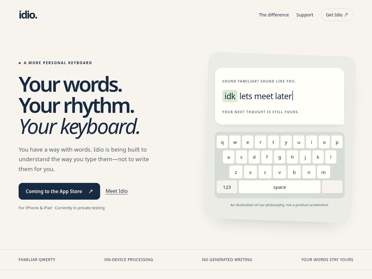 Landing-page snapshot of getidio.com