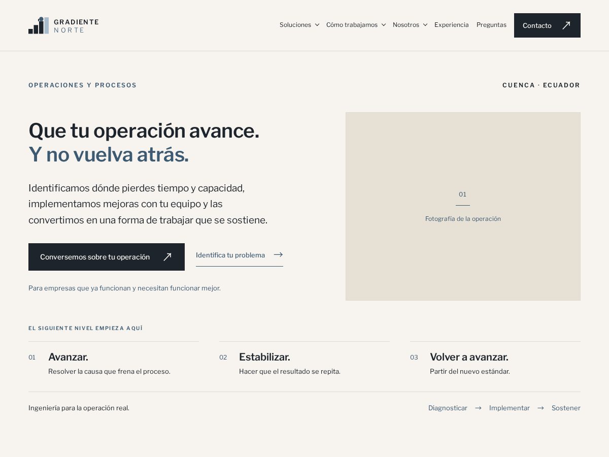 Landing-page snapshot of gradientenorte.com