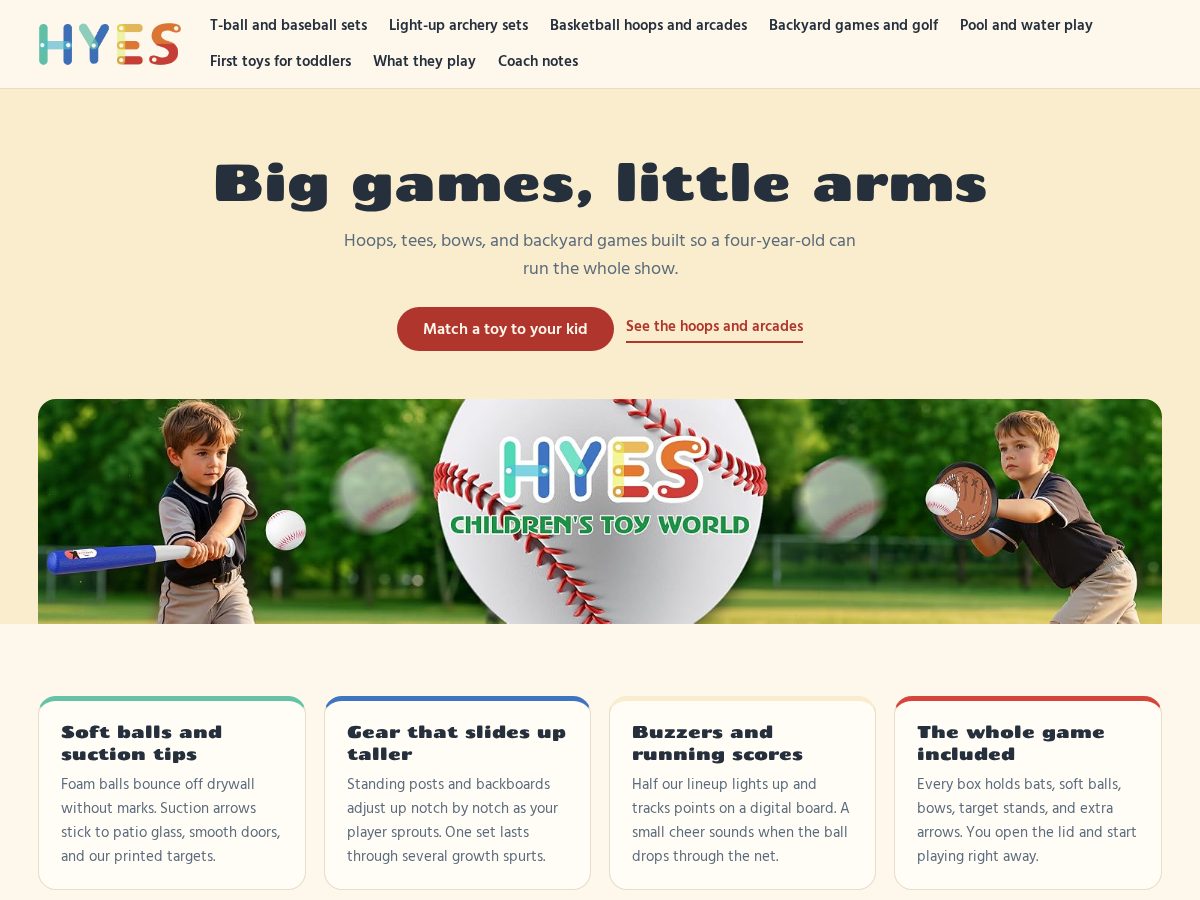 Landing-page snapshot of hyes.net