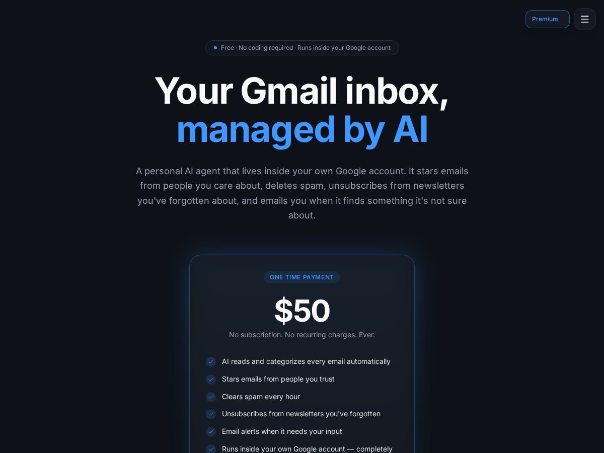 Landing-page snapshot of inboxaidfw.com