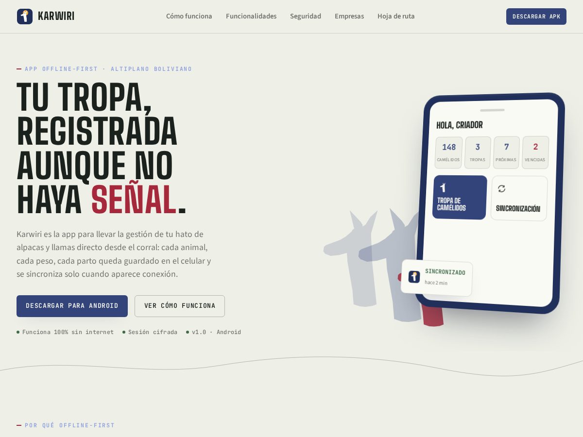 Landing-page snapshot of karwiri.com