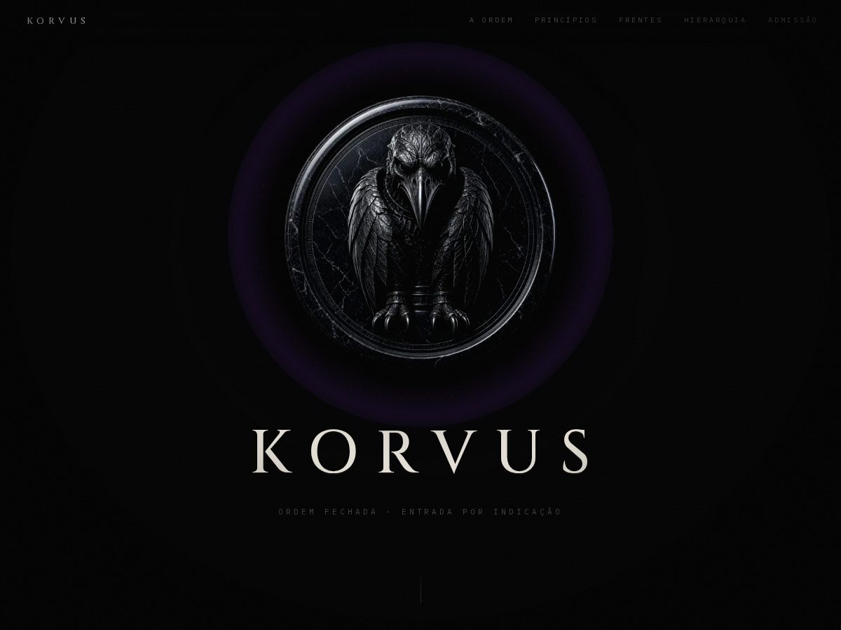 Landing-page snapshot of korvus.club