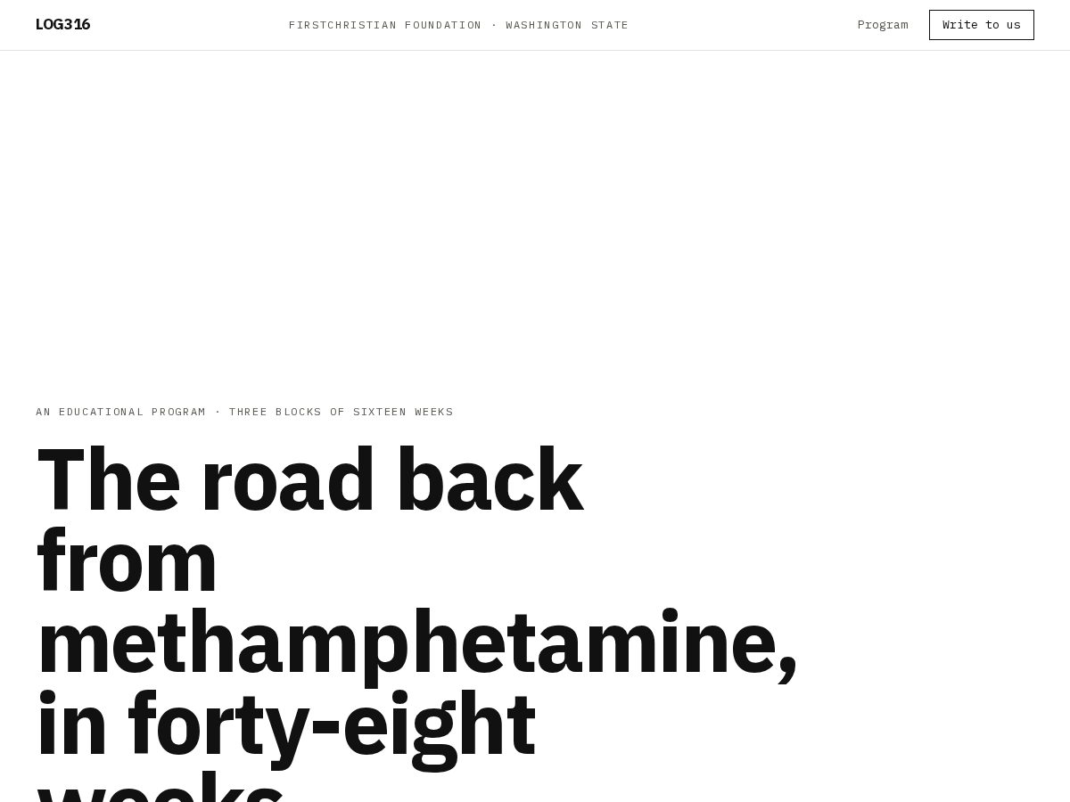 Landing-page snapshot of log316.com